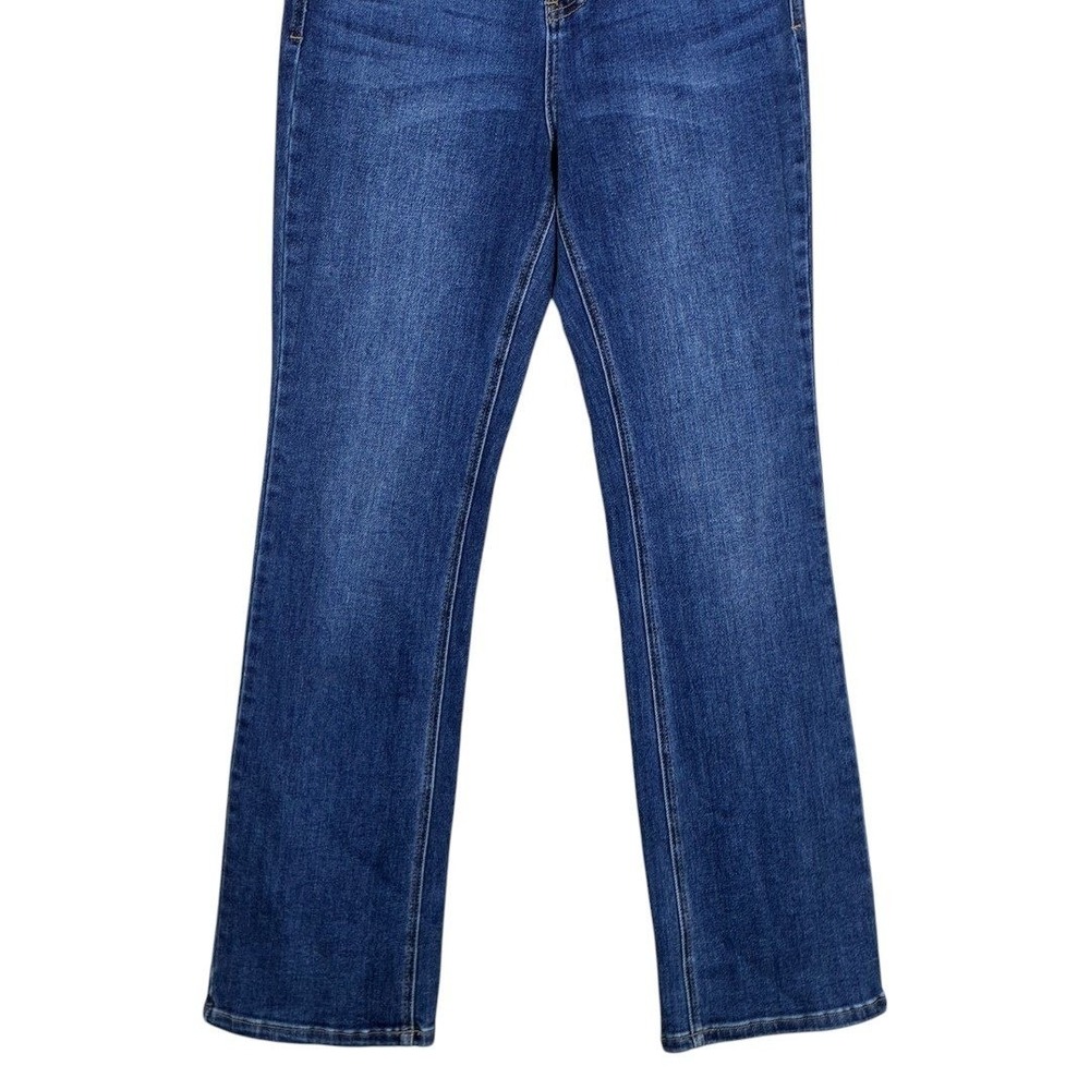 NWT Tribal Jeans Brooke Solid Micro Flare Jeans Blue High Rise Stretch Size 0 - Picture 4 of 8